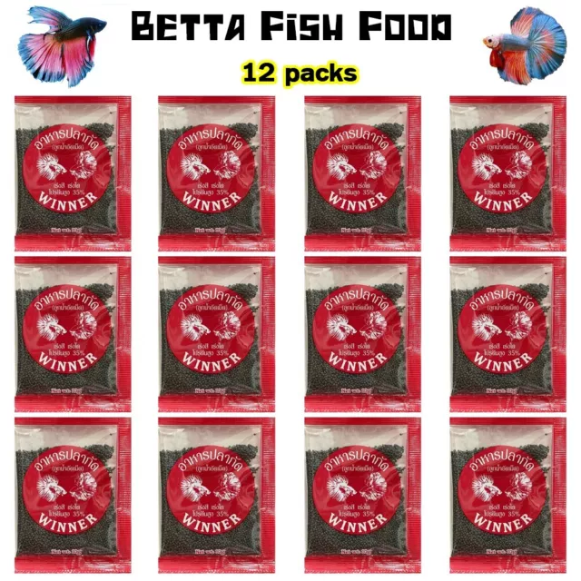 12X Ganador Betta Pescado Comida Micro Pellets Acuario Alto Crecimiento de Color Nutritivo