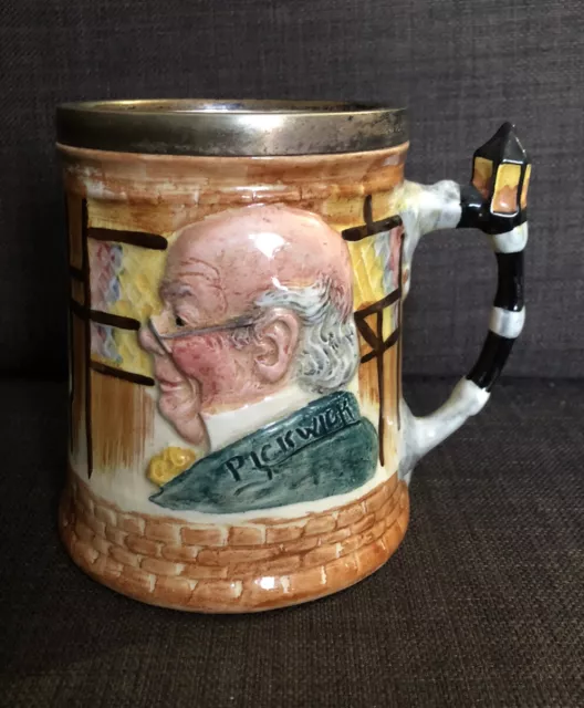 Lancaster Sandland Character Mug EPNS Rim Pickwick & Micawber