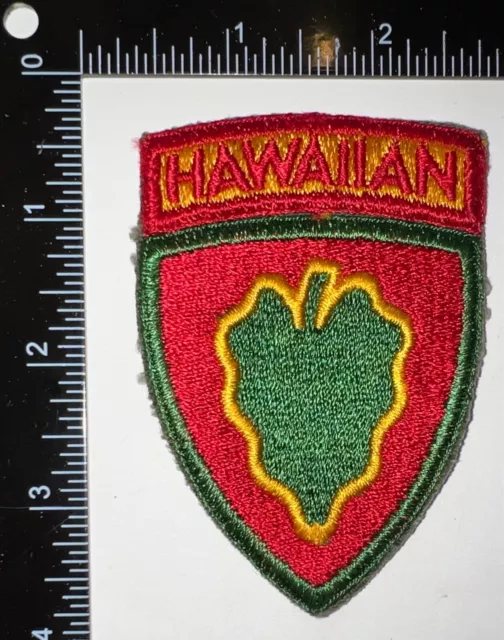 WWII US Army 24th Infantry Hawaiian Division Patch With Attached Integral Tab