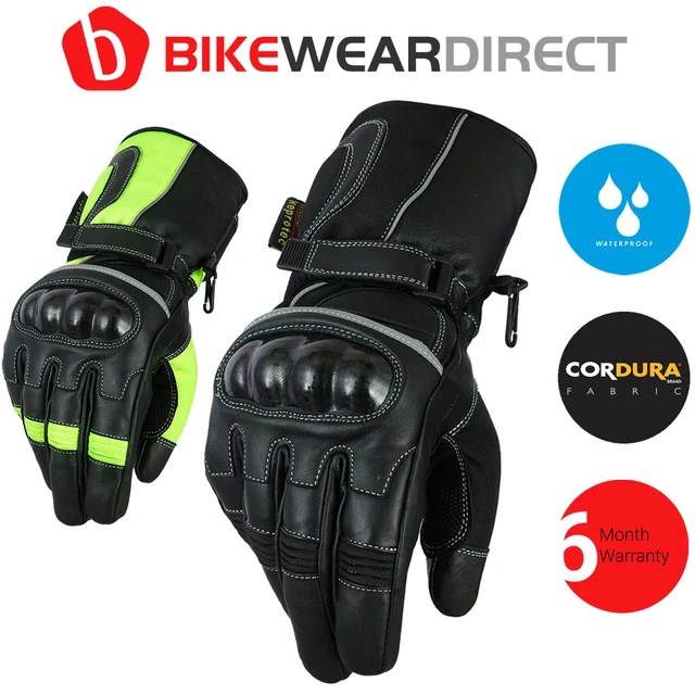 Imperméable Moto Cuir Gants Textile Noir Ce Renforcé Motard