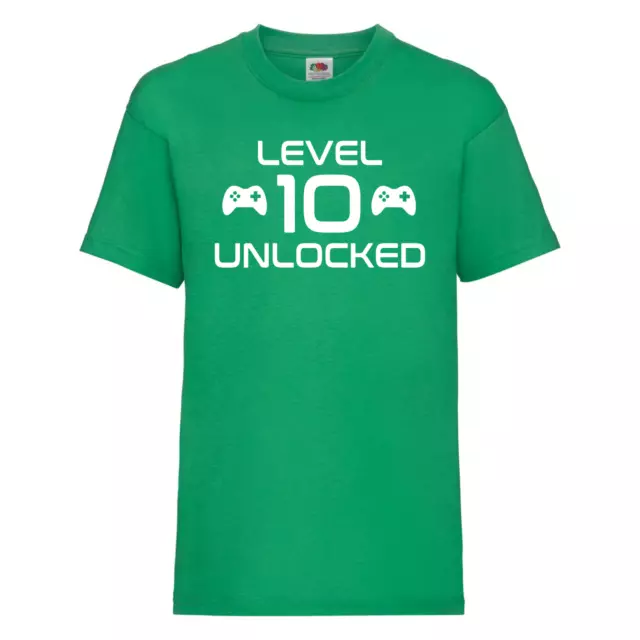 T-shirt sbloccata livello 10 - regalo per 10 anni compleanno, 10 ° compleanno t-shirt