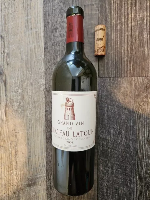 Chateau Latour 2001 (With Cork) Vintage Empty bottle Wine