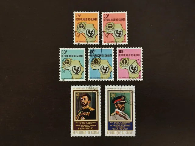 AK81/ Guinea - Guinée - 1972 - Mi 654 / 658 659 660 | Yv 487 / 491 492 493