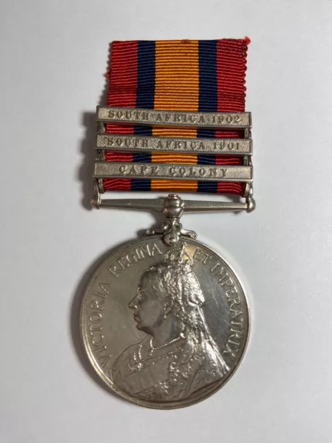 Queens South Africa Medal  Boer War 3 Clasps F.J.Joubert