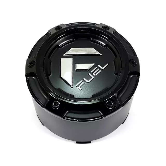 Fuel Matte Black Center Cap 5-1/4"OD Snap-In Open-End, Closed-End 1005-49TBLD