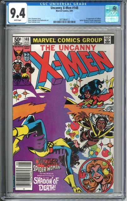 Uncanny X-Men #148 CGC 9.4 NM WP 1981 Marvel Comics Dazzler Magneto 1st Caliban