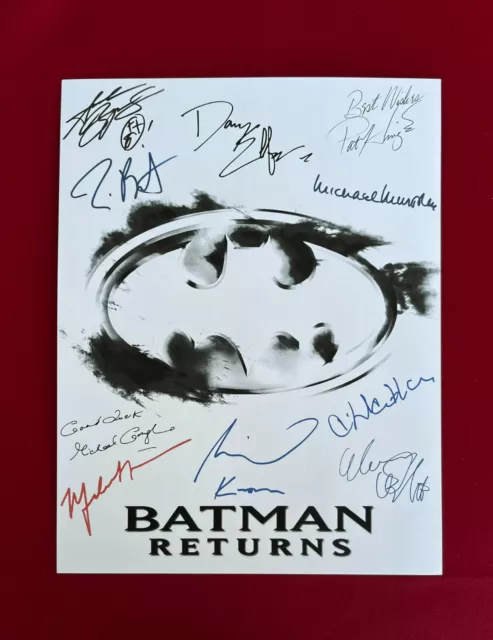 Batman Returns Title Card Cast-Signed- 8.5 x 11- Autograph Reprints