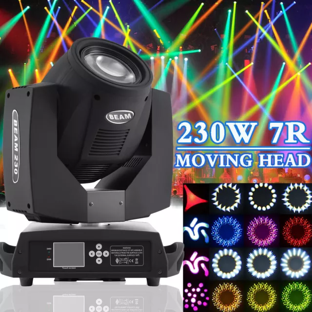 230W 7R Zoom Moving Head Light 16Prism Rainbow Beam Sharpy Strobe Stage Light