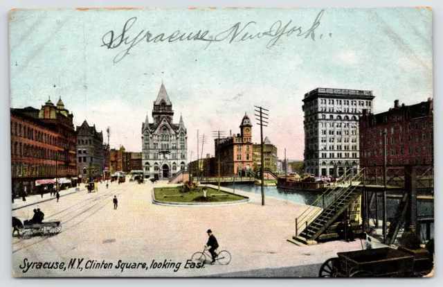 Syracuse NY Land of Midnight Sun Theatre Poster Under Great Staircase~Bicyclist