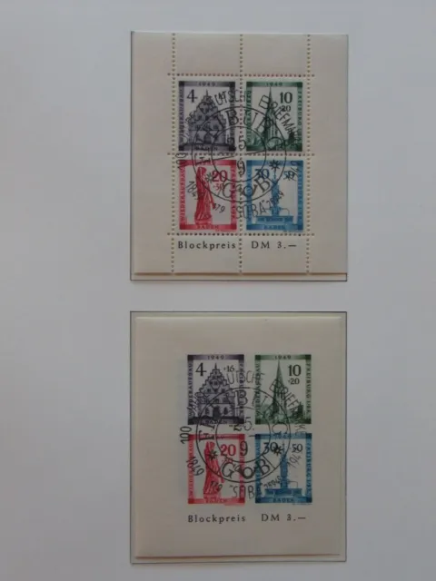 Briefmarkensammlung Französische Zone auf 12 Seiten
