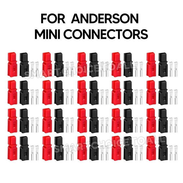 MINI CONNECTORS FOR Anderson Style Plug With Red And Black Single Pole ...