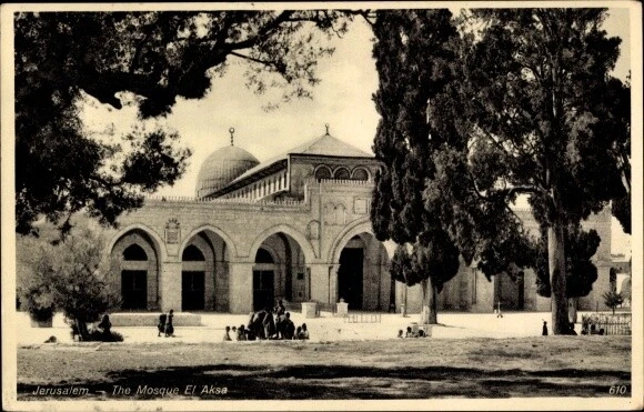 Ak Jerusalem Israel, The Mosque el Aksa, El Aksa Moschee auf dem... - 3828232
