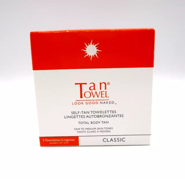 Tan Towel Total Body Tan Fair To Medium Self Tan 5 Towelettes Classic