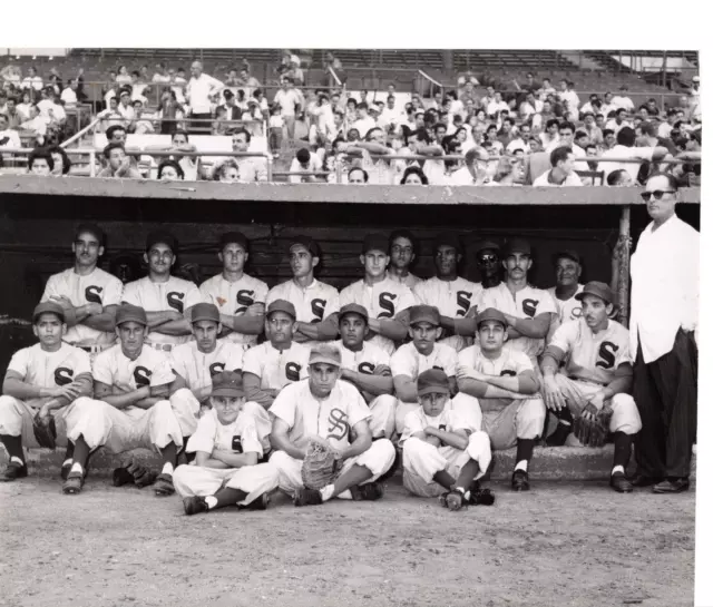 1950s Orig Cuban  Baseball Amateur Champion Team Photo SANTIAGO DE LAS VEGAS BBC