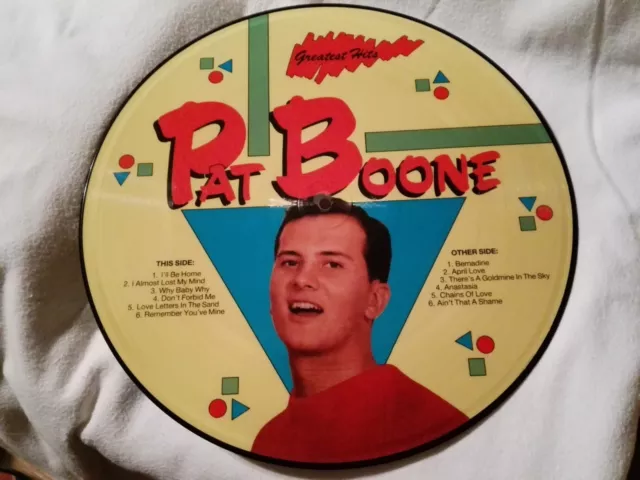 Pat Boone ‎– Greatest Hits, Picture Disc, vinyl, 1987