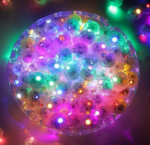 Up to 100X LED BALLOON LIGHT Multi Colour Glowing Flashing For Disco Party AU