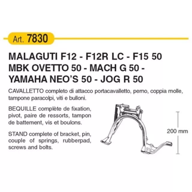 Buzzetti 7830 cavalletto centrale stand malaguti f12 f15 mbk ovetto yamaha neos