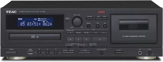 TEAC AD-850 CD/Kassetten-Kombination Noir