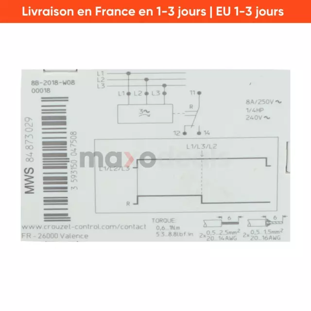 Crouzet 84873029 Multi-Function Timer Relay Used UMP 3