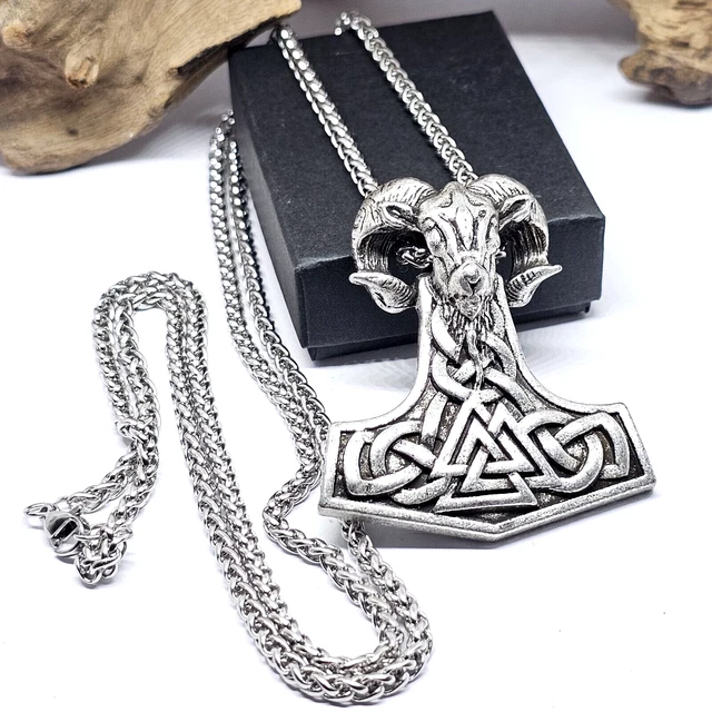 Collana Ciondolo Acciaio Inox Nordic Viking Mjolnir Thor Collana Ciondolo Acciaio Inox Nordic Viking Mjolnir Thor