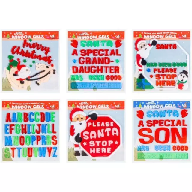 History & Heraldry Santa Stop Here Personalised Christmas Window Gel Stickers