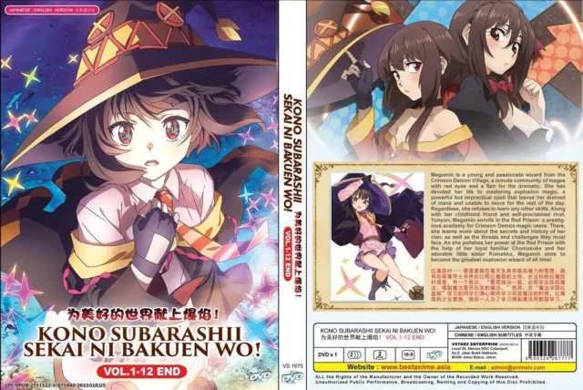 KonoSuba Kono Subarashii Complete Season 1 & 2 DVD 22 Eps + Movie English  Subs