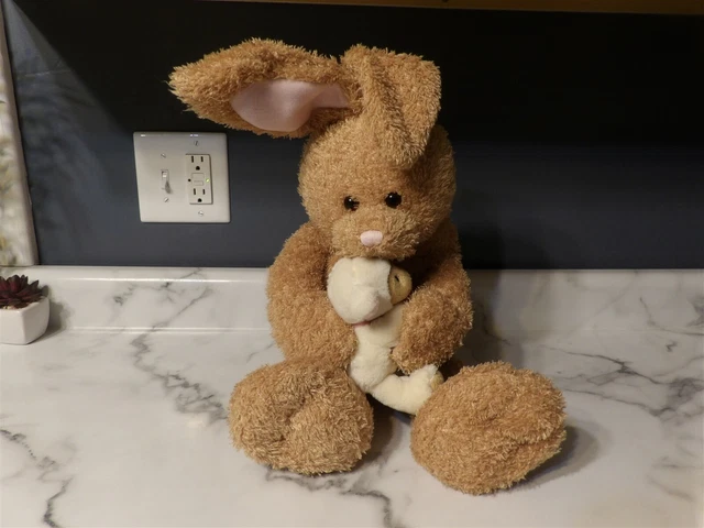 VHTF Large 24" Gund Heads & Tales #43557 Tan BUNNY Rabbit Holding SHEEP (*16)