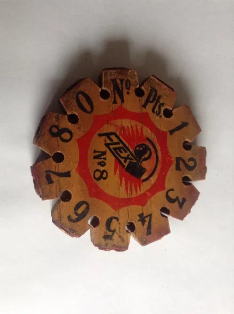 Antiguo Sello Madera Marca Flex