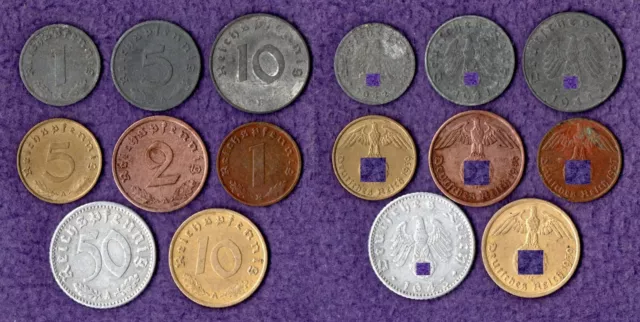Deutsches Reich / Drittes Reich - Konvolut 8 Münzen