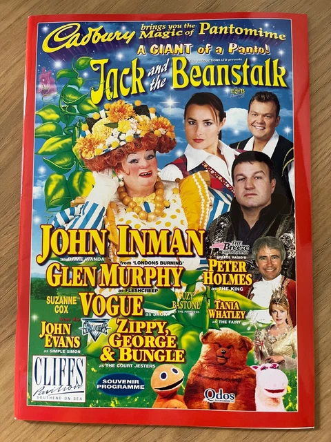 Pantomime Programme JACK & THE Beanstalk Pantomime Theatre Programme 1999 - John Inman ...