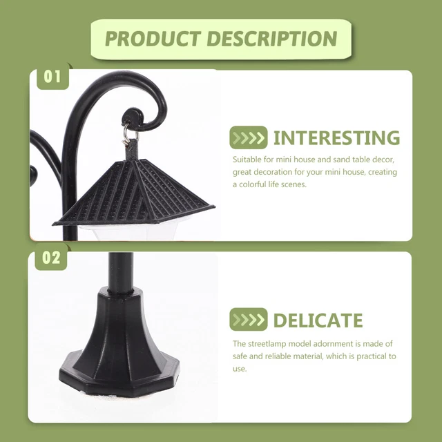 6 Pcs Village Fairy Lamp Christmas Post Mini Garden Decor Prop Model 2