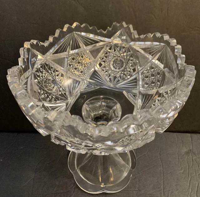 Antique American Brilliant Cut Glass Comport