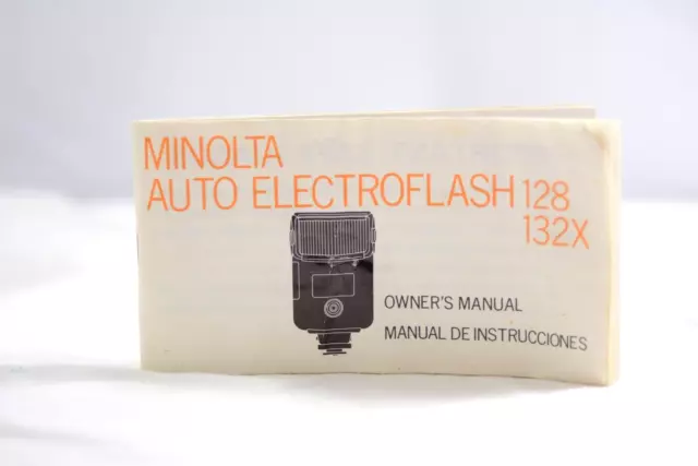 Minolta Auto Electroflash 128 And 132X Camera Flash Instruction Manual
