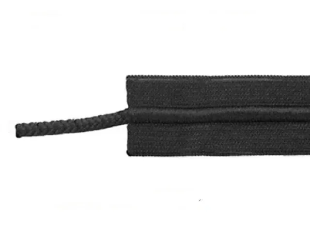 Drawcord elastic 1.5 inch black / white for sewing made in USA