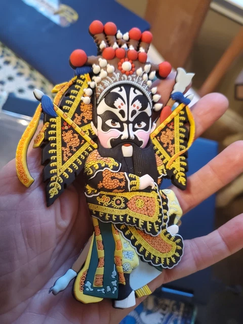 Chinese Beijing Peking Opera Character Rubber Fridge Magnet New in plastic box