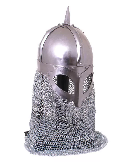 Battle Merchant Wikinger Brillenhelm Kettenbrünne Stahl Helm Mittelalter LARP