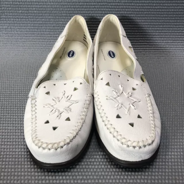 Dr Scholls Womens White Loafer Casual Slip On Breathable Comfort Flat Size 11 W 3