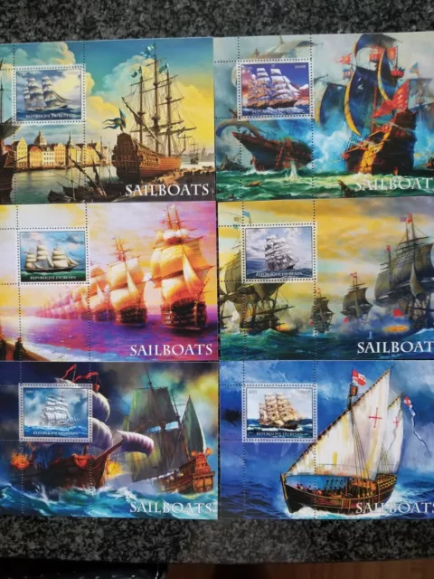 Stamps Benin 2015 (perforated) Sailing ships sat of 6 MNH