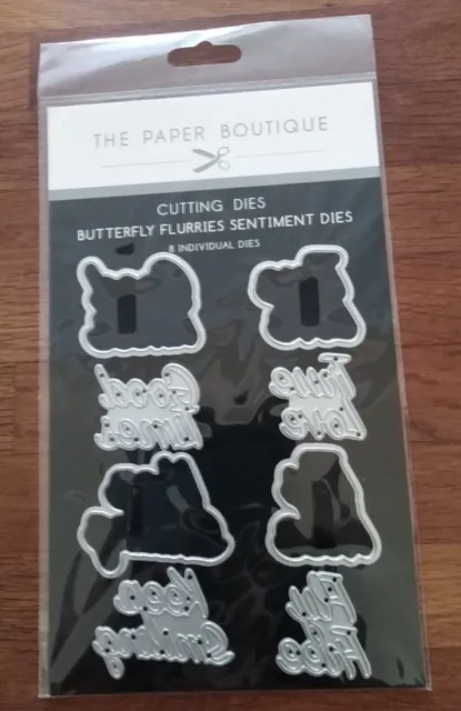The Paper Boutique Schmetterling Flurries Sentiments Stanzset (8 Würfel)