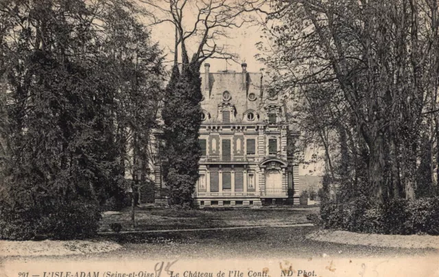 *8437 cpa L'Isle Adam - Château de L'Ile Conti