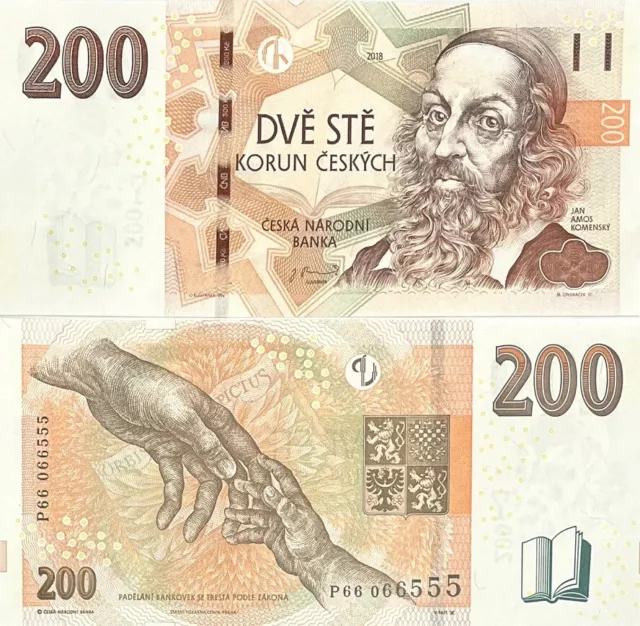 Czech Republic 200 Korun 2018 P 19 UNC