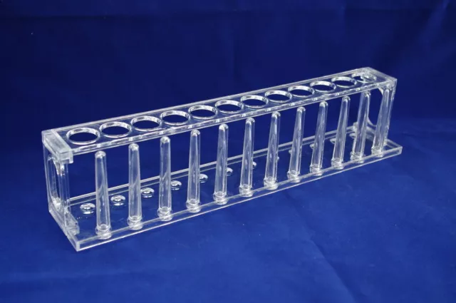 LAB 12 place TEST TUBE RACK ORGANISM GLASS polymethyl methacrylate new