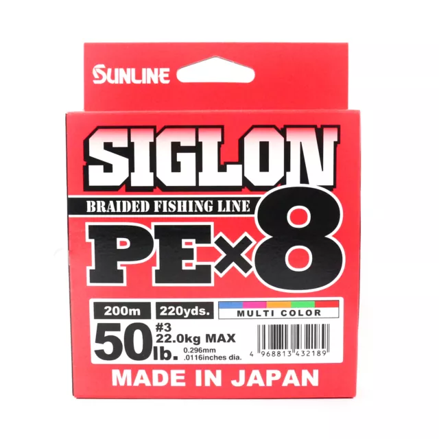 Sunline P.E Line X8 Siglon 200M P.E 3 50LB Multi (2189)