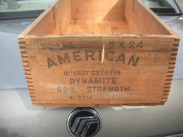 Vtg American Cyanamid Company Wood Explosives Shipping Crate 30 Rock Plaza NY 3