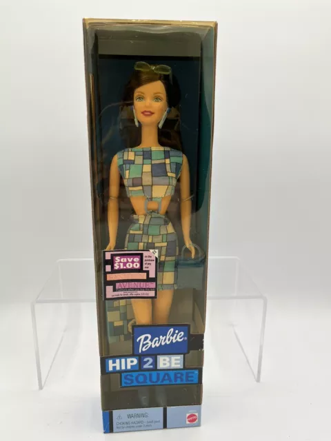 Mattel Barbie Hip 2 Be Square (2000) Brunette In Blue #28315 New In Box Vintage