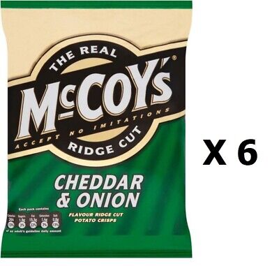 McCoy's Cheddar & Oignon Saveur Chips 6 X 25g - Neuf Stock