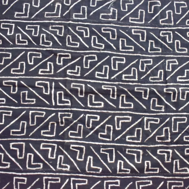 Bògòlanfini Black Mudcloth Textile Mali 57x31.5 Inch