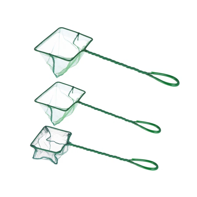 3 PCS Swimming Pool Leaf Net Aquarium Accessories Fish Bowls Betta Fish Foldable