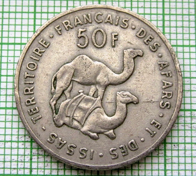 French Afars and Issas Djibouti 1970 50 FRANCS, DROMEDARY CAMELS