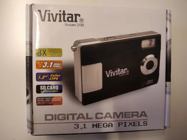 Appareil Photo numérique 3.1MP Vivitar Vivicam 3188 Noir